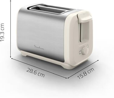 Тостер Moulinex LT261D Subito з 2 слотами, 850 Вт, червоно-чорний - для хліба та булочок