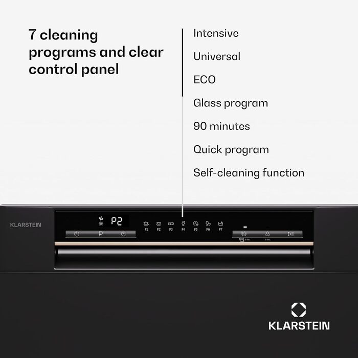 Посудомийна машина Klarstein Mini 6 комплектів, тиха, компактна, 7 програм, для дому, офісу, кемпінгу, з підключенням до води
