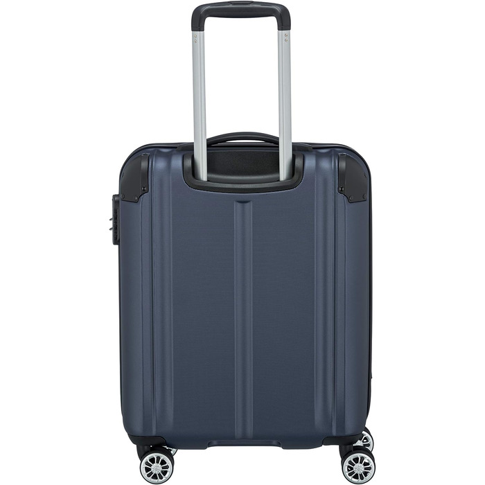 Дорожній чемодан Travelite CITY, ручна поклажа, 4 колеса, легкий, жорсткий корпус, захист від подряпин, 55 см, 40 л, синій