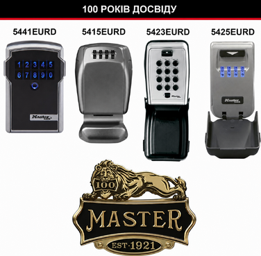 Сейф для ключів Master Lock з підсвічуванням кодових коліс, настінний вуличний ключ-бокс (12.6 x 7.2 x 5.2 см)