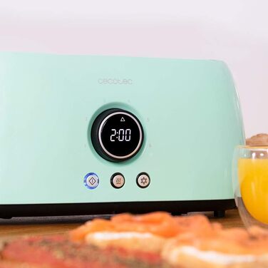 Тостер Cecotec ClassicToast 15000 Yellow Extra Double 1500 Вт для 4 тостів, 2 широкі слоти, 3 функції, LED-підсвічування, тримачі для булочок