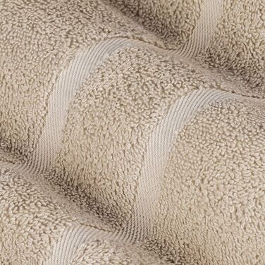 Преміум рушники для ванни StickandShine, 100x150 см, 5 шт, 100% бавовна, 500 г/м², кремово-пісочний, махрові