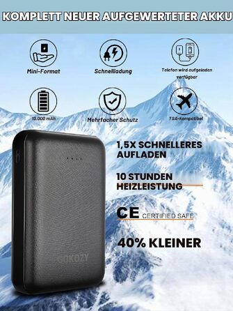Електричний зігріваючий жилет для жінок Gokozy з Powerbank, 5 зон підігріву, легкий жилет для гірських походів та роботи на відкритому повітрі, сірий, розмір S