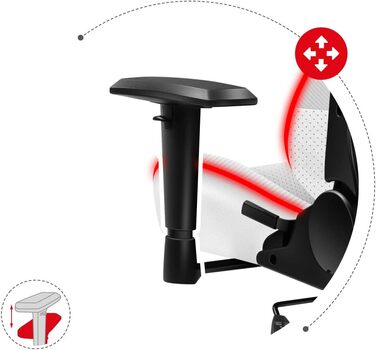 Ігрове крісло Huzaro Force 6.2 Біле з RGB LED підсвіткою, екошкіра, тканина, карбон, ергономічне, регульована висота, підголівник, поперекова підтримка, навантаження до 130 кг, офісне крісло