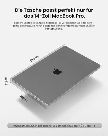 Захисний чохол-сумка tomtoc 360° для MacBook Pro 14