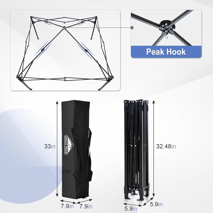 Розкладана переодягальня Eagle Peak Flex Ultra Compact - 1.2 x 1.2 м (5x5 ft) для басейну, фотосесій та кемпінгу, білий колір