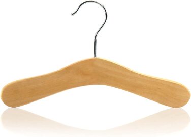 Дитячі дерев'яні вішалки Hangerworld, 12 шт., з хромованим гачком 360°, 25 см, натуральний колір, для немовлят і дітей