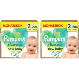 Дитячі підгузки Pampers Harmonie розмір 1 (2-5 кг), гіпоалергенні, на рослинній основі, 180 шт.