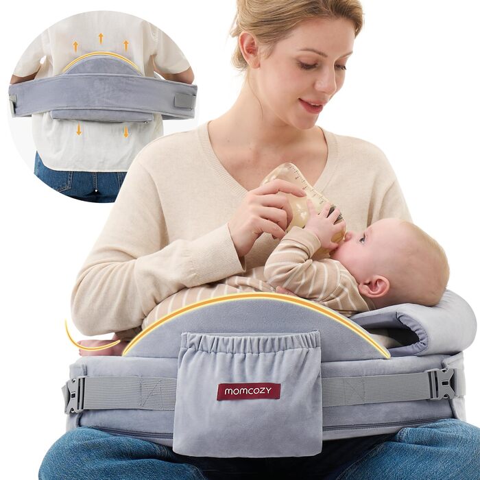 Подушка для годування Momcozy CozyPro – підтримка спини та рук, безпека, Memory Foam, ергономічна, для зручного годування