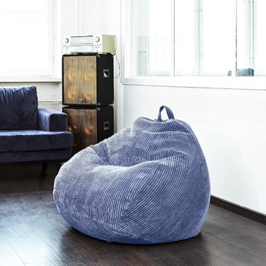 Чохол для крісла-мішка Green Bean Square XL 90x110 см, червоний, корд, без наповнювача, м'який, міцний, з внутрішнім мішком, праний, для дому