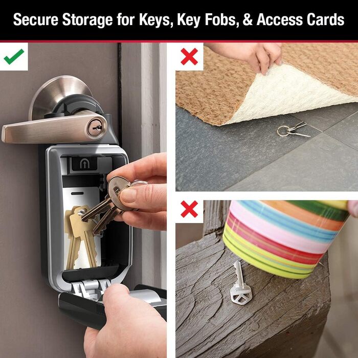 Захисний металевий бокс для ключів Master Lock 5415D, стіновий сейф з кодовим замком, цинковий сплав