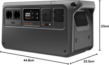 Портативна зарядна станція DJI Power 1000 V2 1024Wh 2600W, LiFePO4 акумулятор, швидка зарядка, сонячна панель, генератор для кемпінгу та дому
