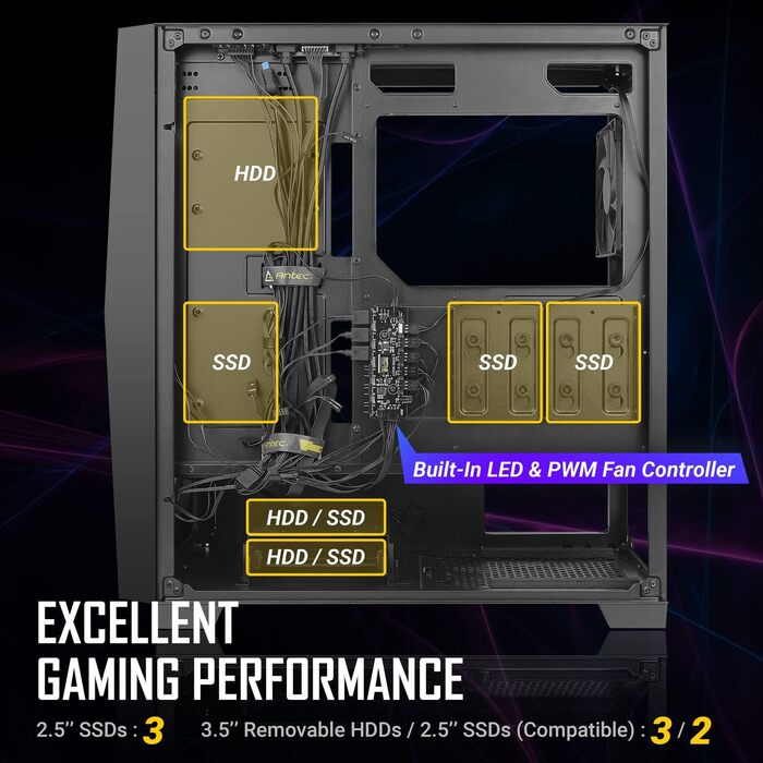 Корпус для ПК Antec DF800 Flux ATX, 2xUSB2.0, 1xUSB3.0, без блока живлення