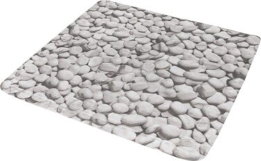 Килимок для душу Kleine Wolke Stepstone, ПВХ, сірий, 55x55 см