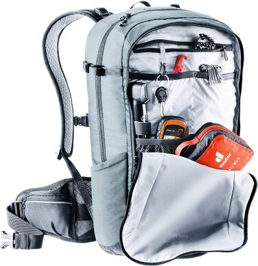 Рюкзак Deuter Flyt 20 з протектором для велосипедистів, графітово-чорний, 20 л, довгий