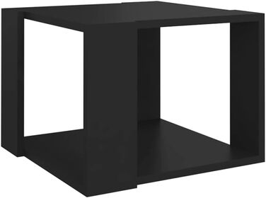 Журнальний стіл vidaXL чорний 40x40x30 см, деревостружковий, для вітальні, кавовий, чайний, приставний, сучасний дизайн