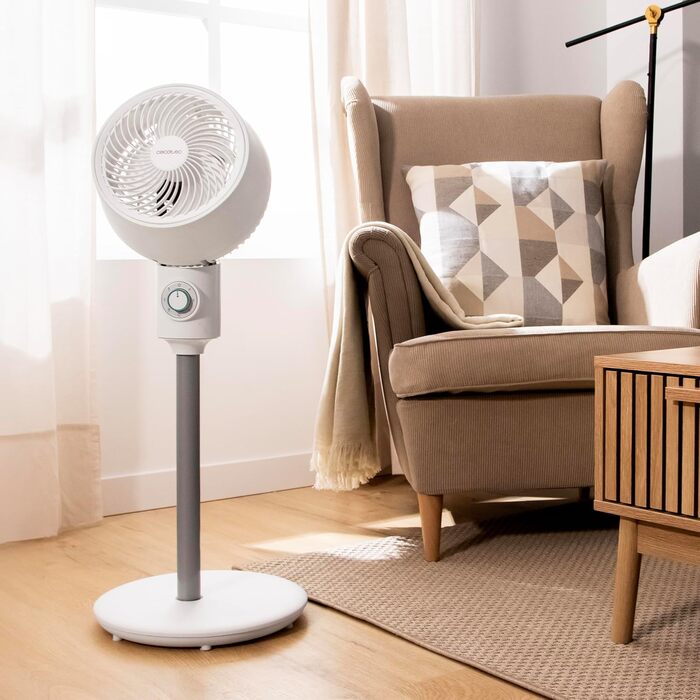Вентилятор підлоговий Cecotec EnergySilence 900 Cyclone 35 Вт, 9 дюймів, 3 швидкості, білий