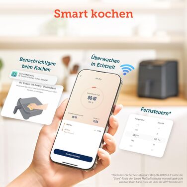 Аерофритюрниця COSORI Dual Blaze XXL 6,4 л з Wi-Fi, 12 програм, 1700 Вт, темно-сіра, книга рецептів