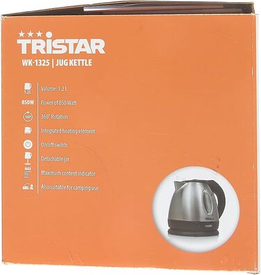 Електрочайник Tristar WK-1325, 1,2 л, 850 Вт, для кемпінгу