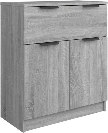 Комод шафа vidaXL для вітальні та коридору, сірий/дуб сонома, 60x30x70 см, ДСП