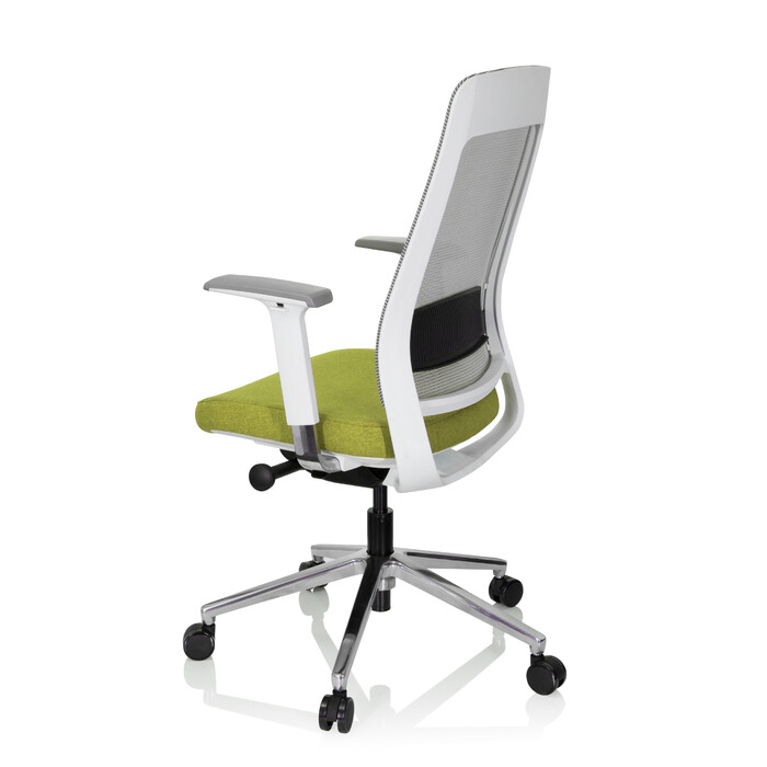 Офісне крісло / поворотне крісло CHIARO T2 WHITE сітка / тканина сіра / зелена hjh OFFICE