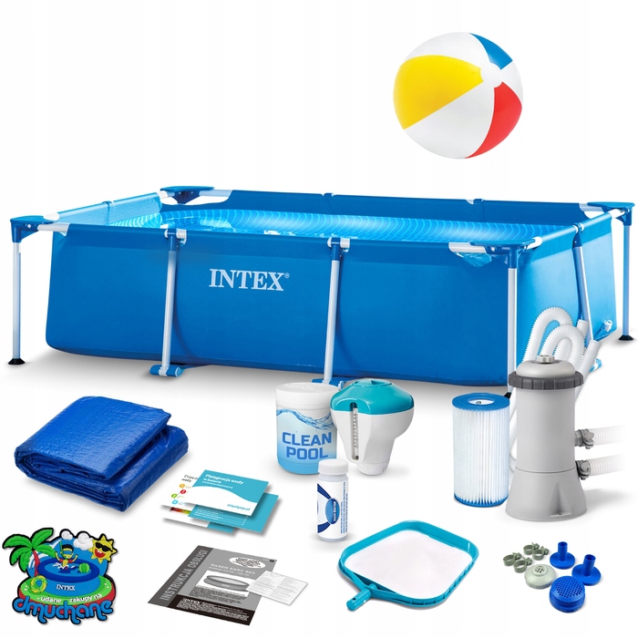 Каркасний прямокутний басейн Intex 220 x 150 см