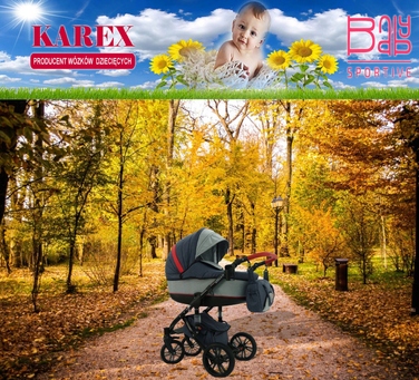 Багатофункціональний візок Karex 3в1 з автокріслом, люлькою та прогулянковою коляскою