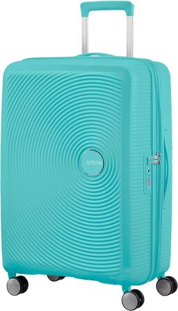 Валіза American Tourister Soundbox розширювана 67 см, 71.5/81 л, синя, TSA замок, на 4 колесах