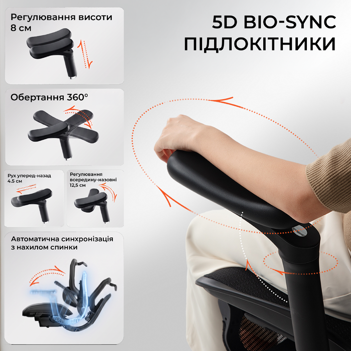Крісло офісне Sihoo C300 LITE V2 Black