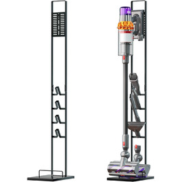 Підставка-держатель для пилососа vhbw, сумісна з Dyson Gen5detect, Gen5detect Absolute, V15s, акумуляторний ручний пилосос, темно-сіра