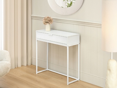Консоль Mebel-Partner, білий матовий, 80 x 76,5 x 28 см