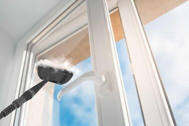 Парова швабра Hoover SGE1000 1000 Вт, сухий та вологий пар, для текстилю та твердих поверхонь, 4 бар, резервуар 0,37 л, 20 хв, 5 м кабель, червоно-титановий, з аксесуарами