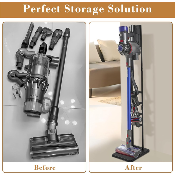 Підставка для пилососа OUTBROS, сумісна з Dyson Gen5, V15s, V15, V12 Slim, V11, V10, V8, V7, V6, тримач аксесуарів, органайзер, чорна