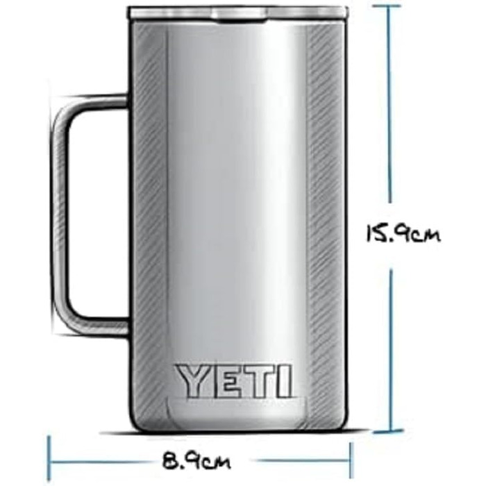 Термокружка YETI Rambler, нержавіюча сталь, 710 мл, синя