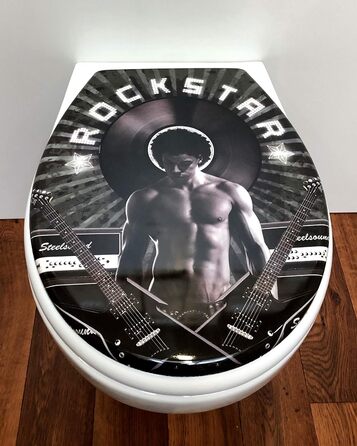 Унітазна кришка Duroplast Rockstar з мікроліфтом, знімна, 59825