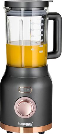 Блендер HAGENUK 2в1 Powermixer і смузімейкер, 1200 Вт, скляна чаша 1,8 л, тританова чашка To-Go, BPA Free
