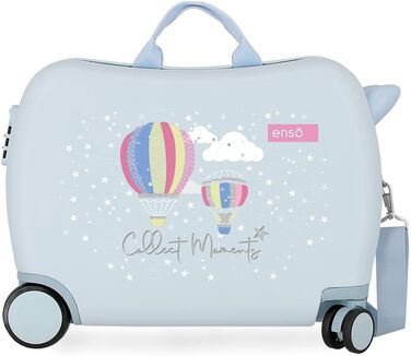 Дитяча валіза Enso Collect Moments, багатокольорова, 50x38x20 см, жорсткий корпус ABS, кодовий замок, 34 л, 2,1 кг, 4 колеса, ручна поклажа, металічна