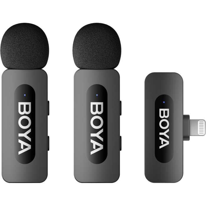 Бездротовий петличний мікрофон BOYA BY-V2 Lightning Black