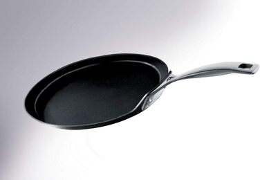 Сковорода для крепів LE CREUSET, діаметр 28 см, антипригарне покриття, для всіх типів плит (включно з індукційними), антрацит/срібло