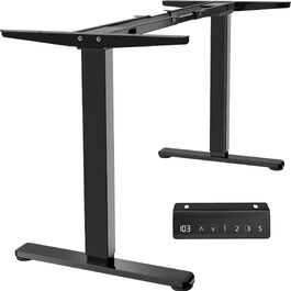 Електричний підйомний стіл-каркас VIVO DESK-E-200B з подвійним двигуном, регулювання висоти з пам'яттю, вантажопідйомність 100 кг, для стільниць до 216x109 см, чорний