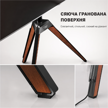 Підставка для телевізора FITUEYES у стилі мольберта, регульована висота, поворотна, приховане сховище, для ТВ 37-65 дюймів до 35 кг, коричнева, сучасний дизайн