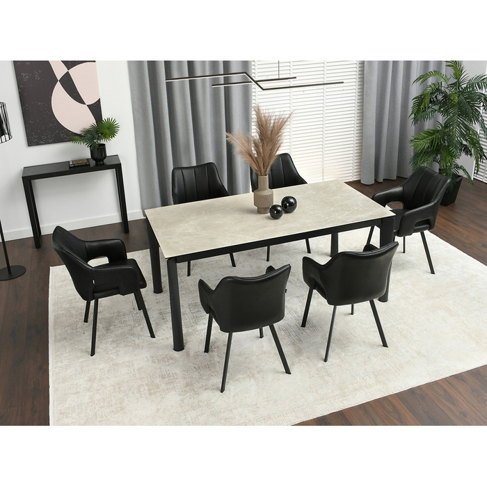 Стілець Mebel-Partner, штучна шкіра, чорний, 1 шт.