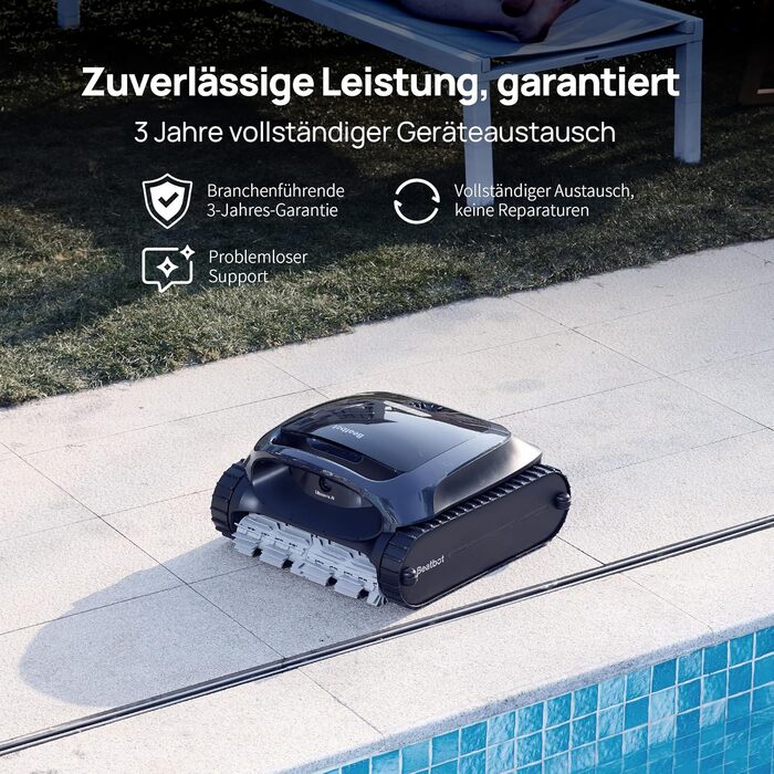 Робот-пилосос для басейну Beatbot AquaSense 2 з кришкою, акумуляторний, для чищення дна та стін, з функцією паркування, синій 