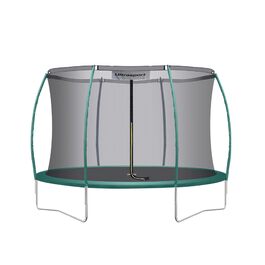Дитячий садовий батут Ultrasport Deluxe Ø 305 см, до 150 кг, з захисною сіткою, драбиною та захисним бортом