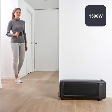 Масляний радіатор BLACK+DECKER BXRA2300E, 1500 Вт, 11 секцій, з термостатом та захистом від перегріву, чорний