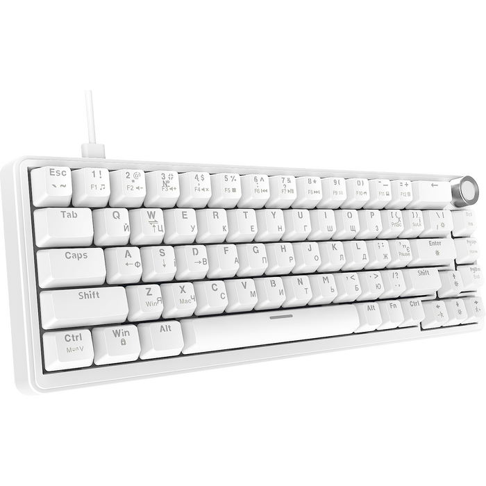 Дротова механічна клавіатура Ajazz AK690 Peach Mist Switch (AK690-PM-W)