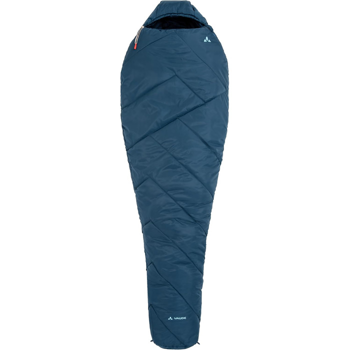Трисезонний спальний мішок VAUDE Sioux 800 II (синій) для кемпінгу та туризму, синтетичний, температурний режим 2°C – 8°C, 220x80 см, блискавка справа