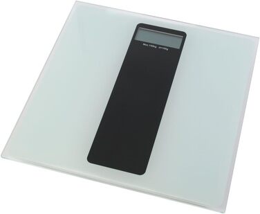Цифрові ваги для людей Axentia, скляні, LCD дисплей, до 150 кг, білі, 30x30 см