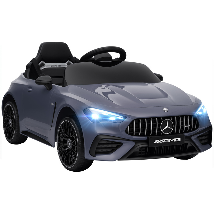Електромобіль для дітей Kinder, дизайн Mercedes-Benz, двигун 12V, пульт дистанційного керування, світлодіодні фари, музика, для дітей віком 3-6 років, сірий колір
