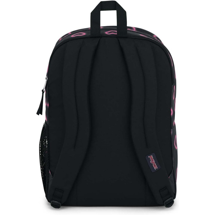 Рюкзак JanSport BIG STUDENT для школи та міста, чорний з принтом Happy Hearts, великий об'єм